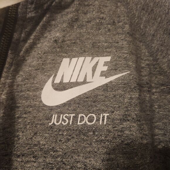 Nike 90's Y2K Red Tag Hoodie Just Do It Women's L‎ Grey Longsleeve - Picture 3 of 6